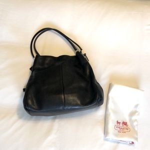 Coach Black Leather Shoulder Bag